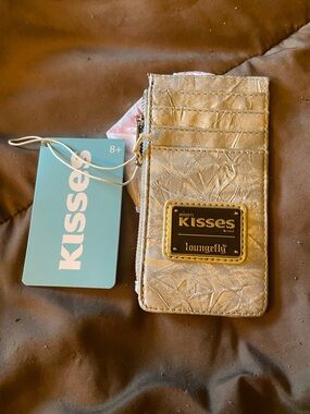 Loungefly Metallic Gold Hershey's KISSES Card Holder